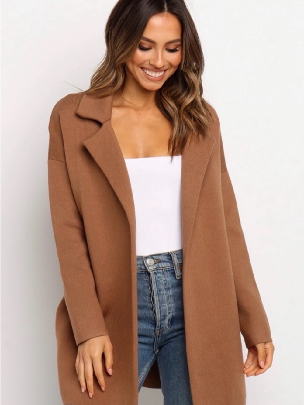 Petal & Pup Lenore Open Front Long Coat